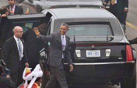 barack obama, donald trump, beast car