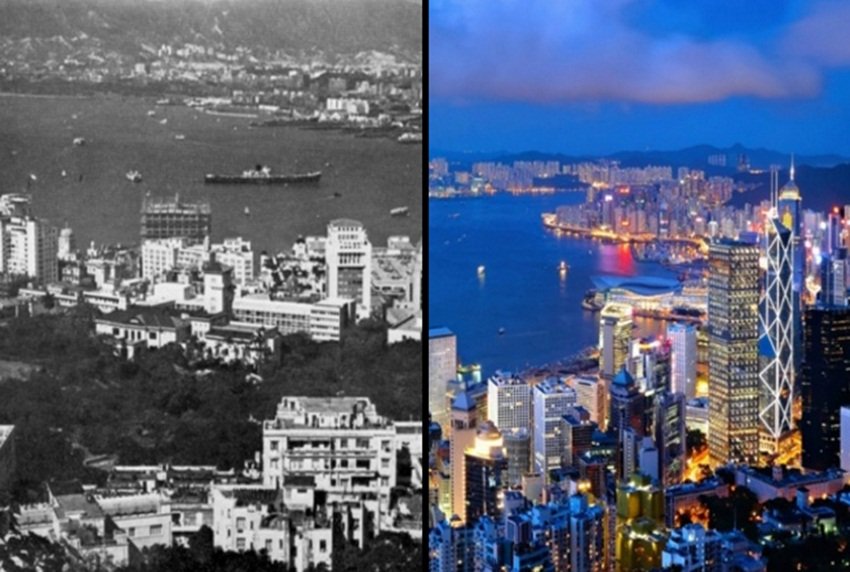 1960 में और 2016 में इतना बदल गया हांगकांग। (Image Source: brightside)