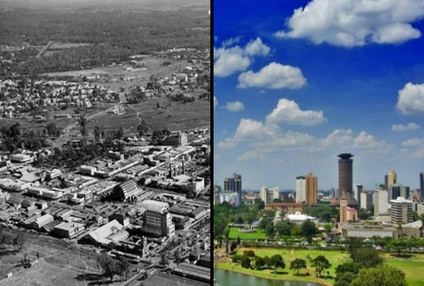 केन्या के नैरौबी में भी 1960 से 2016 में आए बदलाव। (Image Source: brightside)