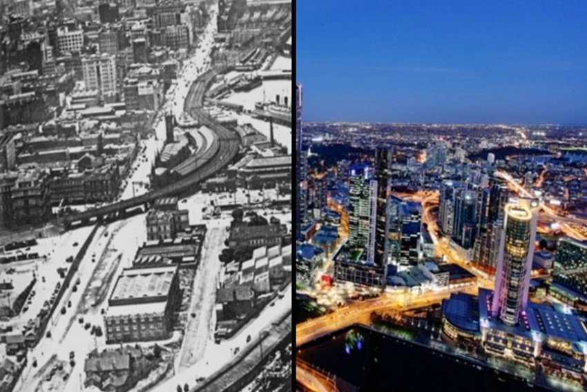 ऑस्ट्रेलिया का मेलबर्न 1920 से 2016 में इतना बदला। (Image Source: brightside)