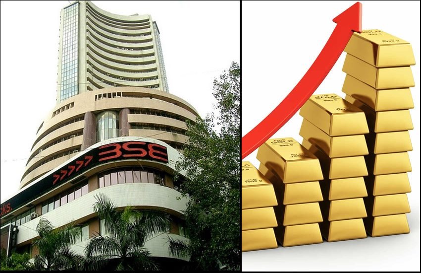 बुधवार को सेंसेक्स में गिरावट और गोल्ड के दाम में बढ़ोतरी देखने को मिली।