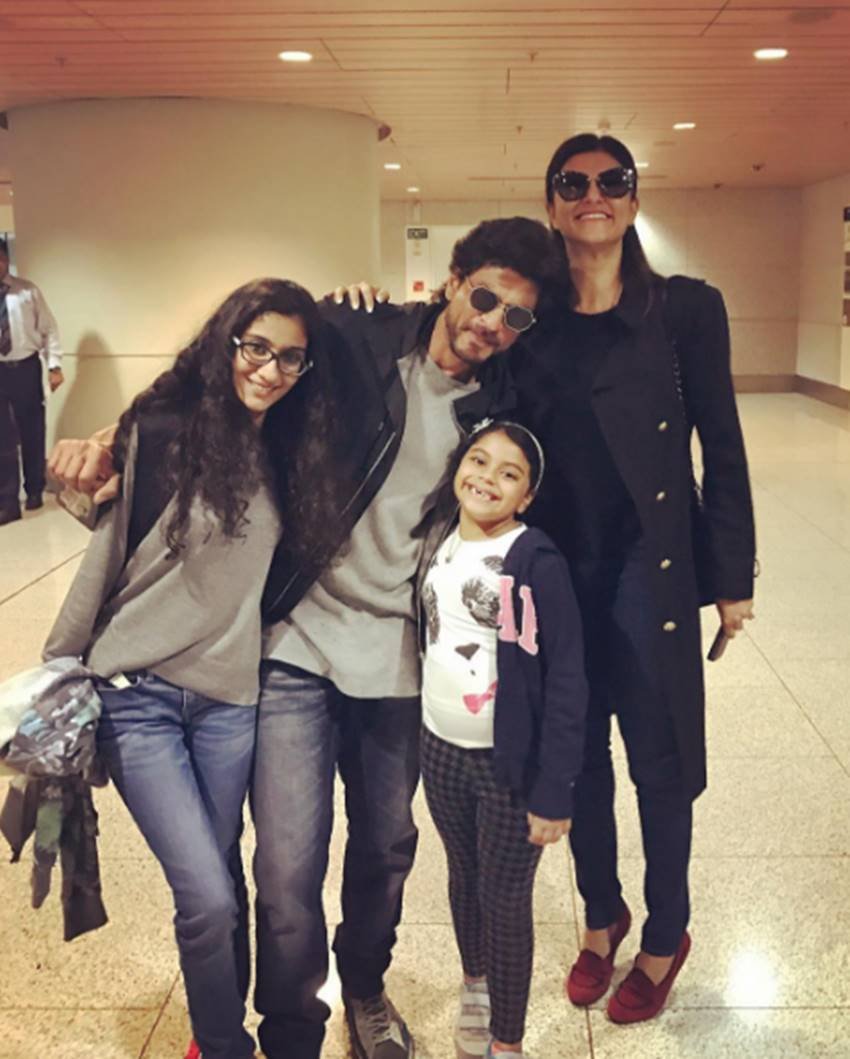 shahrukh khan, sushmita sen, airport