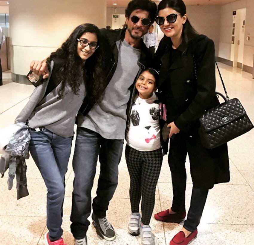 shahrukh khan, sushmita sen, airport