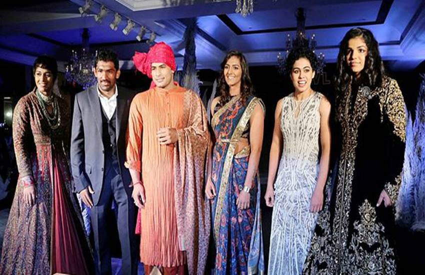 sakshi malik, geeta phogat, great khali, yogeshwar dutt