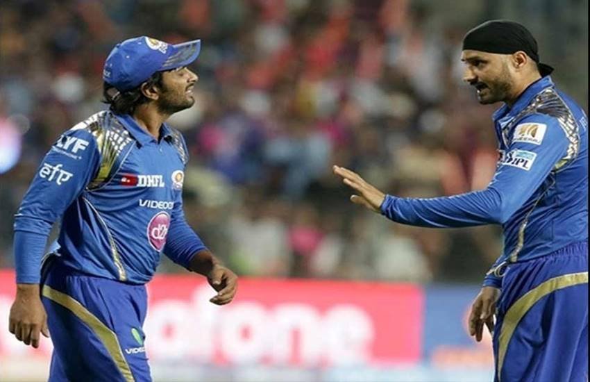 आईपीएल 2016 में हरभजन सिंह और अंबाती रायडू के बीच झगड़ा हुआ।(Photo: BCCI)