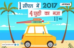 साल 2017: 12 महीने में 11 वीकएंड ऐसे कि एक सीएल लेने पर मिलेगा चार छुट्टियों का मजा