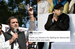 संसद न चलने पर आडवाणी ने जताई नाराजगी तो राहुल गांधी ने कहा थैंक्‍यू, लोगों ने उड़ाया मजाक