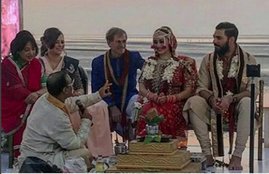 yuvraj singh weds hazel keech, yuvraj singh hazel keech marriage pics, yuvraj hazel wedding pic, yuvraj singh hazel keech wedding pics
