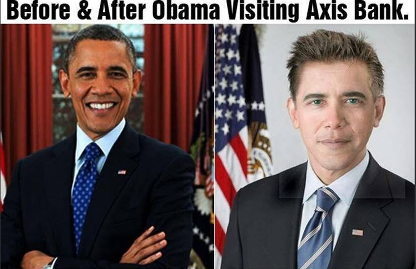 एक्सिस बैंक पर कटाक्ष करने के लिए चलाई जा रही पिक्चर।