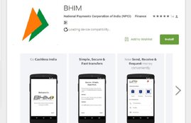 प्रधानमंत्री नरेंद्र मोदी ने भीम ऐप का उद्घाघटन किया है।