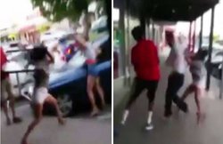 VIDEO: सड़क पर लड़कियों के बीच छिड़ी जंग, बीच में आए आदमी तो उनकी भी हो गई पिटाई
