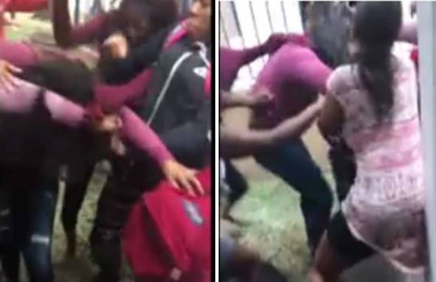 girls beating, beating, punch, kick, girls, ground, Schoolgirl attacked by gang, viral video, trending video, viral, trending, viral, video