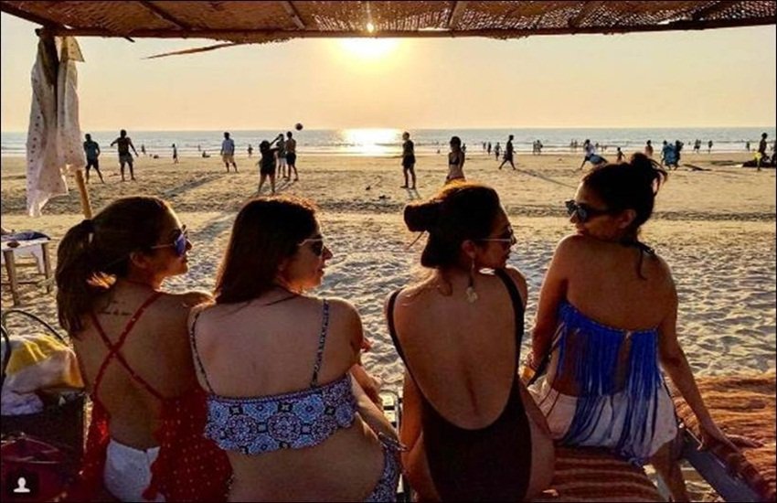 malaika arora khan, amrita arora, goa