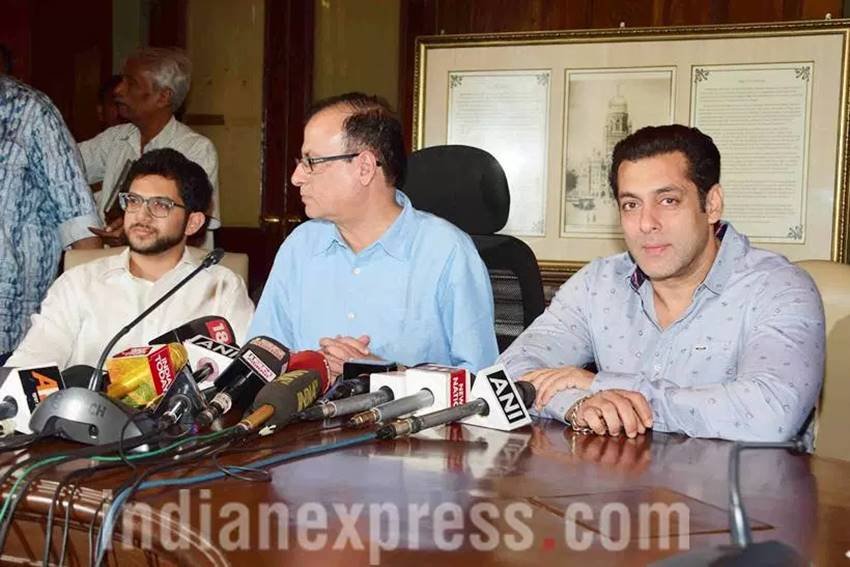 Salman Khan, Salman Khan news, Salman Khan bmc, bmc Salman Khan, Salman Khan pics, Salman Khan images, Salman Khan photos, Salman Khan Aditya Thackeray, Aditya Thackeray salman khan, alvira khan, salman alivira, entertainment photos, bollywood news in hindi, entertainment news in hindi