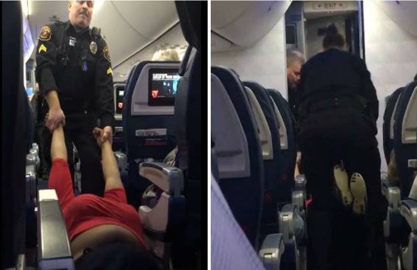 Woman Dragged Off Plane,Woman Dragged Off Delta Flight,Woman Dragged Off Delta Flight in Detroit,Detroit Metropolitan Airport,Woman Dragged From Plane, woman dragged out of flight