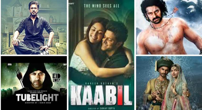 movies in 2017, awaited movies in 2017, movies to look out for in 2017, movies to look out for in bollywood in 2017, 2017 popular movies, bollywood, kaabil, padmvati, raees, bahubali2, kalakandi, tube light, rangoon, jolly LLB