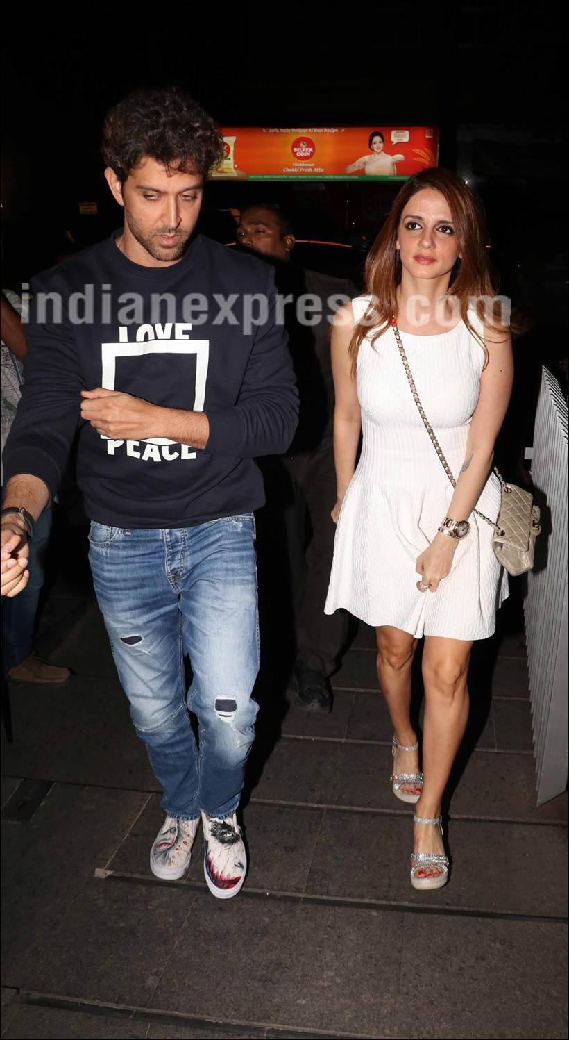 एक्स वाइफ सुजैन के साथ ऋतिक रोशन।