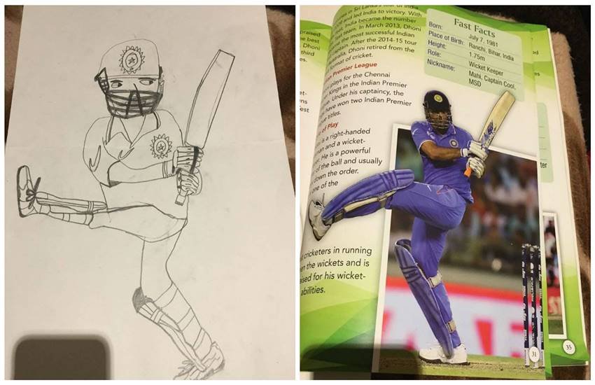 Virender Sehwag, MS Dhoni, Sketch of MS Dhoni, Virender Sehwag Share Sketch of MS Dhoni, Virender Sehwag Son Made Sketch of MS Dhoni, Virender Sehwag Elder Son Aryavir, Former Indian Captain MS Dhoni Virender Sehwag, MS Dhoni, Sketch of MS Dhoni, Virender Sehwag Share Sketch of MS Dhoni, Virender Sehwag Son Made Sketch of MS Dhoni, Virender Sehwag Elder Son Aryavir, Former Indian Captain MS Dhoni
