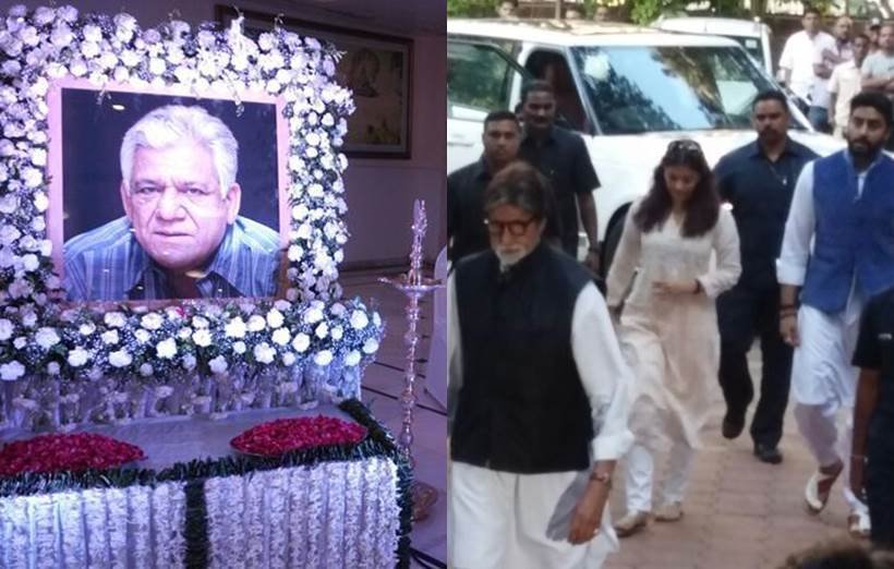 Om Puri, Om puri death, om puri demise, om puri prayer meet, prayer meet om puri, om puri death, amitabh bachchan , abhishek bachchan, aishwarya rai bachchan, pankaj kapur, prem chopra, annu kapoor, om puri death latest news, om puri death latest updates, entertainment news