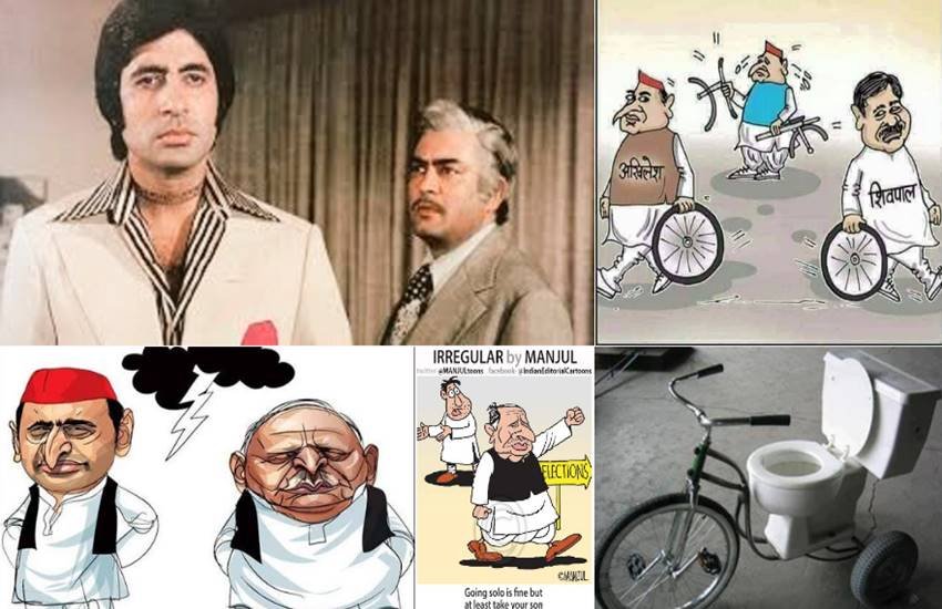 Samajwadi Party, Samajwadi Party Crisis, Samajwadi Party Rift, Mulayam Singh Yadav, Akhilesh Yadav, Mulayam vs Akhilesh, Shivpal Singh Yadav, Amar Singh, Samajwadi party feud, India, Uttar pradesh election, UP Elections 2017, Jansatta