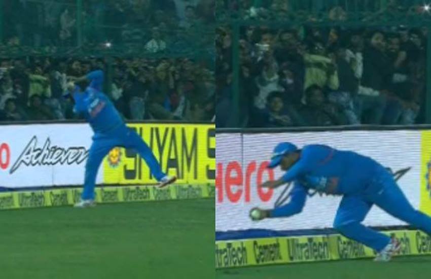 मैच के दौरान टीम के लिए रन बचाते सुरेश रैना