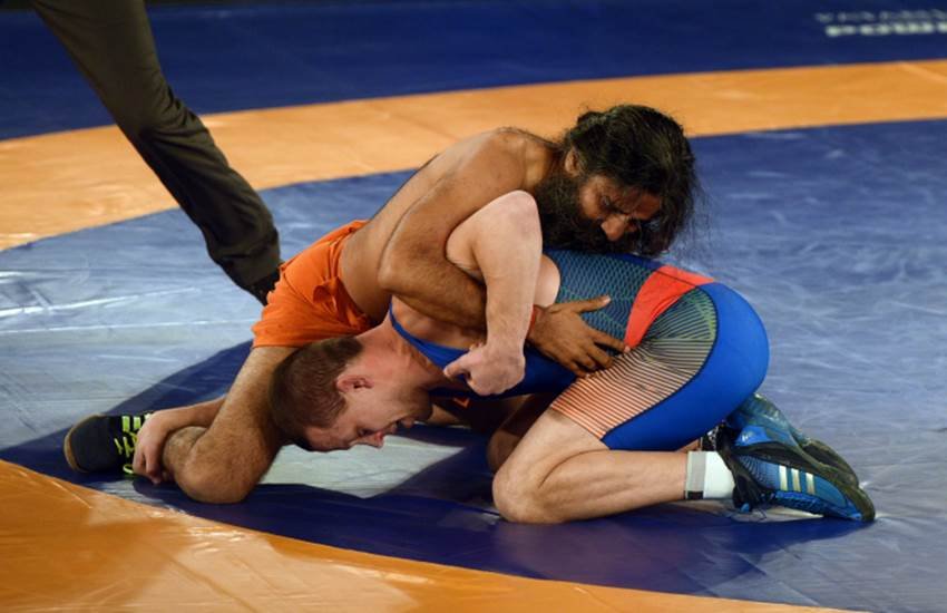 baba ramdev, baba ramdev wrestling match, baba ramdev won wrestling match, andre stadnik, baba ramdev andre stadnik, pro wrestling match baba ramdev, baba ramdev wrestling match, baba ramdev won wrestling match, andre stadnik, baba ramdev andre stadnik, pro wrestling match