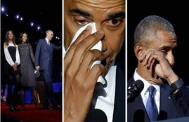 Obama, Barack Obama, Barack Obama cry, Barack Obama wipes away tears, Barack Obama farewell address, Barack Obama cries at farewell address, india news, jansatta, obama farewell photos, obama speech, obama last address