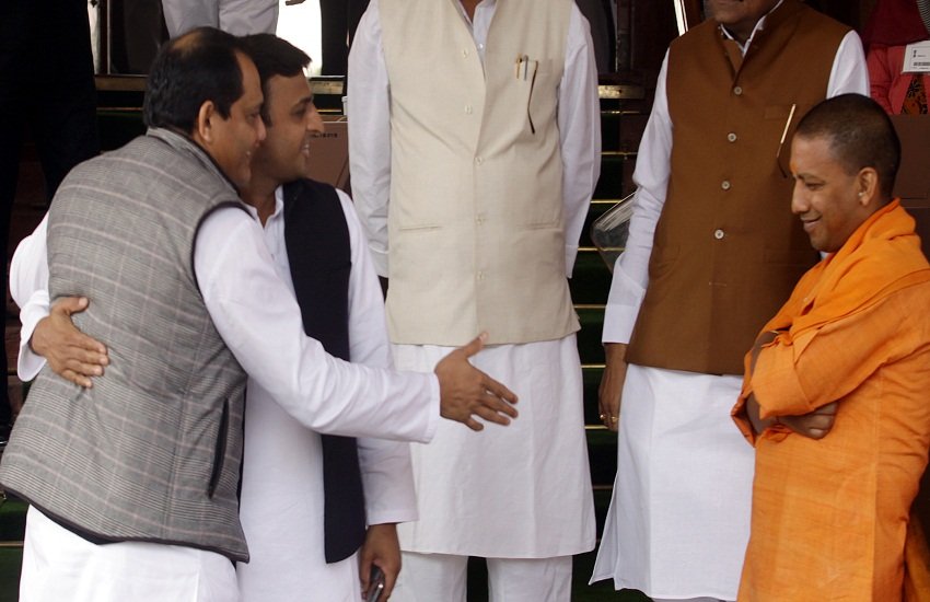 Akhilesh Yadav, Md Azharuddin and Yogi Adityanath, Parliament