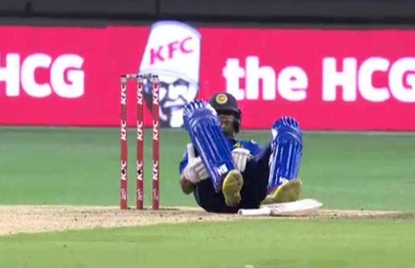 Sri Lanka vs Australia, Asela Gunaratne, James Faulkner, James Faulkner Hit on Groin, James Faulkner Hit Asela Gunaratne By Ball, Reverse Sweep, Cricket News, Sports News, Batman Hit on Groin By Bowler