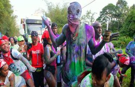 Usain Bolt, Trinidad Carnival, Usain Bolt Spotted in Paint Festival, World's Fastest Sprinter Usain Bolt, Athlete Usain Bolt, Sports News, Usain Bolt Party, Olympian Usain Bolt