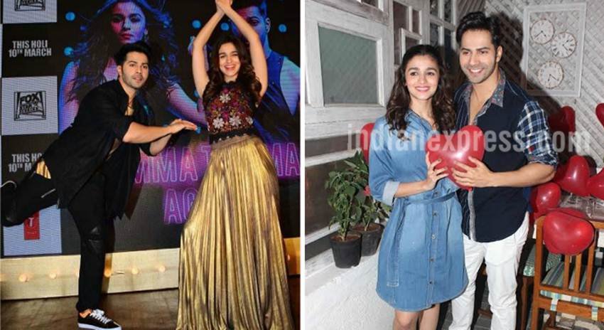 valentines day, varun dhawan, alia bhatt, varia, varun alia valentines day, varun dhawan valentines day, alia bhatt valentines day, badrinath ki dulhania, badrinath ki dulhania promotions, varun dhawan badrinath ki dulhania, badrinath ki dulhania alia bhatt, alia bhatt varun dhawan chemistry, sidharthj malhotra alia bhatt valentines day, sidharth alia relationship, bollywood news, bollywood updates, entertainment news