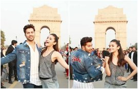 alia bhatt, varun dhawan, badrinath ki dulhania, alia bhatt varun dhawan, badri ki dulhania, tamma tamma again, promotion, india gate, new delhi, badrinath ki dulhania songs, bollywood news in hindi, entertainment news in hindi