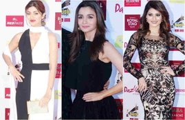 2017 awards, mirchi awards, alia bhatt, urvashi rautela, shilpa shetty, varun dhawan, poonam pandey, Divya Khosla Kumar, Maryam Zakaria ,Akanksha Puri , celeb fashion, sophie chaudhary, mirchi awards night
