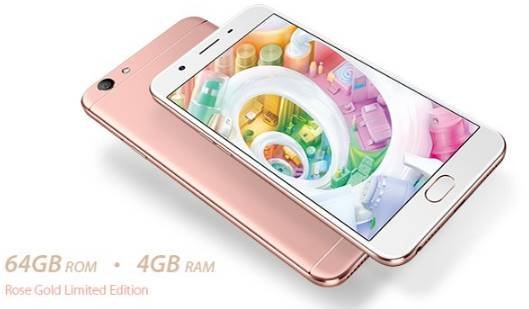oppo F1s rose gold
