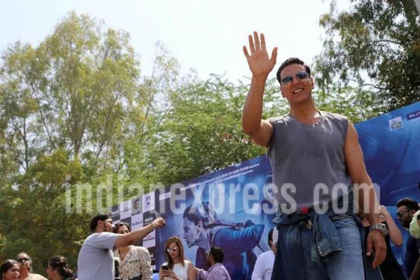 delhi university, Gargi College, akshay kumar, tapsee pannu, naam shabana, film, film promotion, event, bollywood, bollywood latest news, akshay kumar news, judwa2, varun dhawan , Jacqueline Fernandez