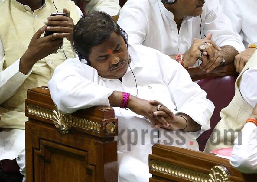 Yogi Adityanath First Speech, UP assembly, Yogi Adityanath's First Speech in UP assembly, Yogi Adityanath speech video, BJP MLAs Sleeping