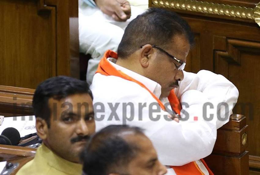 Yogi Adityanath First Speech, UP assembly, Yogi Adityanath's First Speech in UP assembly, Yogi Adityanath speech video, BJP MLAs Sleeping