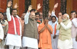 Yogi Adityanath, Yogi Adityanath Cabinet, Yogi Adityanath Ministers, Uttar Pradesh Cabinet, Uttar pradesh Ministers, Yogi Adityanath Cabinet Ministers, Dinesh Sharma, Keshav Prasad maurya, Swati Singh, India