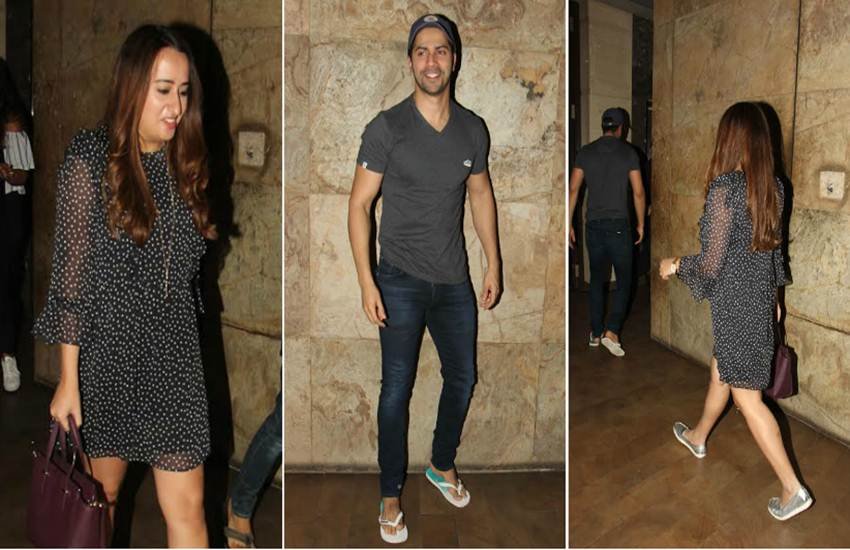 वरुण धवन और आलिया भट्ट होली के दिन कुछ इस अंदाज में नजर आए।