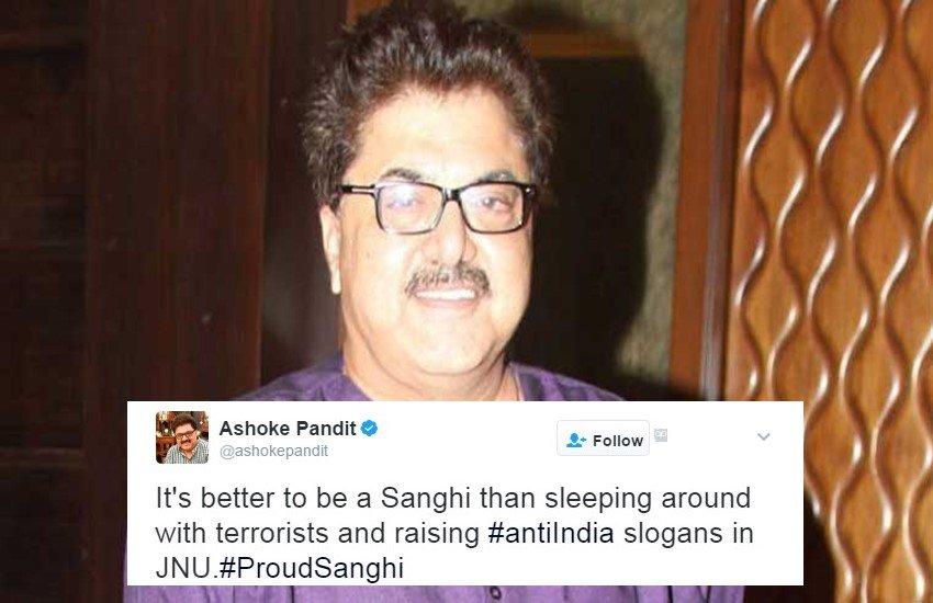 फिल्म मेकर अशोक पंडित ने शेहला राशिद पर की आपत्तिजनक टिप्पणी। 