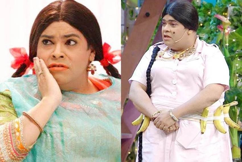 Kapil Sharma, Host, Kappu Sharma, Ghatrughan Ghinha, Gappu Sharma Sunil Grover, Navjot Singh Sidhu, Sunil Grover, Dr. Mashoor Gulati, Chandan Prabhakar, Chandu, Rinku Rochelle Rao Lottery Ali Asgar, Kiku Sharda, Bumper, Pushpa Nani, Sugandha Mishra, Vidyavati, Sumona Chakravarti, Sarla, The Kapil Sharma Show