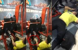 वीडियो: जिम में उठा रहा था 544 किलो वजन, एेसे टूटा पैर कि दहल उठे देखने वाले