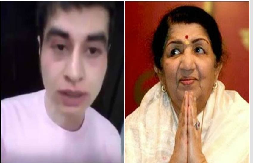 नासिर खान ने वीडियो में लता मंगेशकर का गाना लग जा गले गाने की कोशिश की।