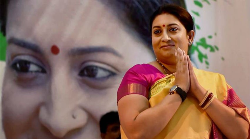 Smriti Irani, Member of Parliament, Rajya Sabha, Gujarat, Vice-President, Bharatiya Janata Party, Smriti Malhotra, New Delhi, India, Zubin Irani, Politician, Actor, actress, Rashtriya Swayamsevak Sangh, RSS, Miss India 1998, Kyunki Saas Bhi Kabhi Bahu Thi, Star Plus, tv serial, BJP Mahila Morcha, Ministry of Textiles, 2014, general elections, against Rahul Gandhi, Amethi, constituency, Uttar Pradesh