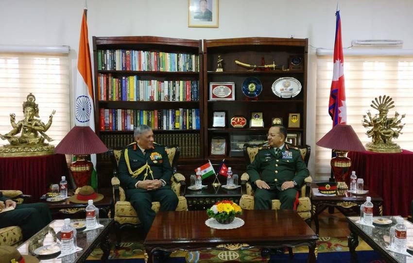 General Bipin Rawat,General of Nepal Army,Nepal President Bidhya Devi Bhandari,Indian Army