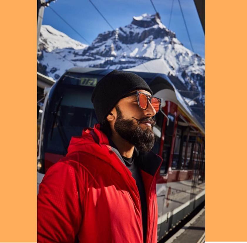 Ranveer Singh, Switzerland, Ranveer Singh Switzerland fun, Holiday Pic, Doguna Lagan, Padmawati, Bollywood news in Hindi,