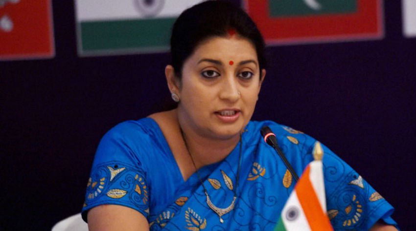 Smriti Irani, Member of Parliament, Rajya Sabha, Gujarat, Vice-President, Bharatiya Janata Party, Smriti Malhotra, New Delhi, India, Zubin Irani, Politician, Actor, actress, Rashtriya Swayamsevak Sangh, RSS, Miss India 1998, Kyunki Saas Bhi Kabhi Bahu Thi, Star Plus, tv serial, BJP Mahila Morcha, Ministry of Textiles, 2014, general elections, against Rahul Gandhi, Amethi, constituency, Uttar Pradesh