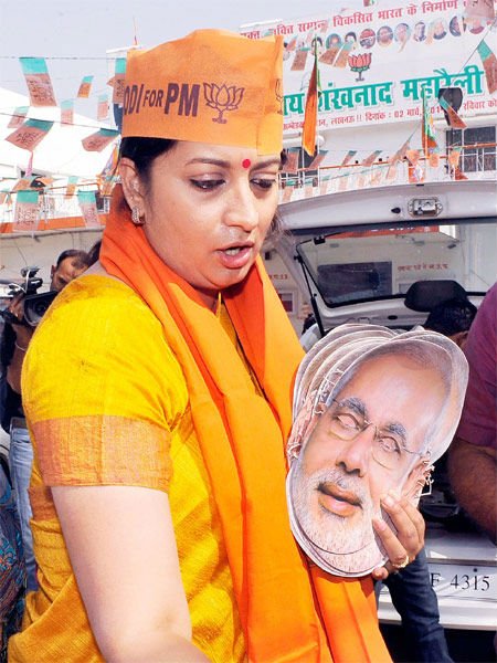 Smriti Irani, Member of Parliament, Rajya Sabha, Gujarat, Vice-President, Bharatiya Janata Party, Smriti Malhotra, New Delhi, India, Zubin Irani, Politician, Actor, actress, Rashtriya Swayamsevak Sangh, RSS, Miss India 1998, Kyunki Saas Bhi Kabhi Bahu Thi, Star Plus, tv serial, BJP Mahila Morcha, Ministry of Textiles, 2014, general elections, against Rahul Gandhi, Amethi, constituency, Uttar Pradesh