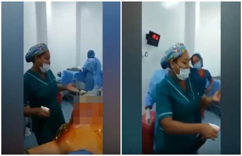 ऑपरेशन थिएटर में नाचते हुए सर्जन (Source: Yourube Video Grab)