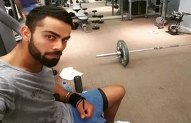 Virat Kohli, Injured Virat Kohli, Virat Kohli Shoulder Injury, Virat Kohli out from the Cricket Field for few weeks, Virat Kohli will miss Few Games for RCB in IPL 10, Indian Premier Legue Season Ten, Royal Challengers Banglore Captain Virat Kohli, Indian Cricket Captain, Virat Pet Bruno, Virat Pet Dog Bruno, Virat Kohli announces about his comeback on the field